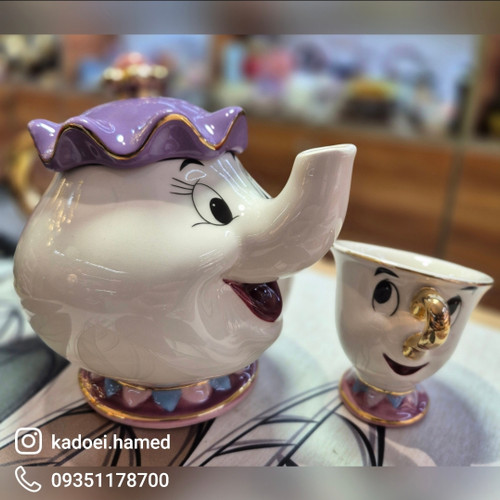 ست قوری و فنجان دیو و دلبر